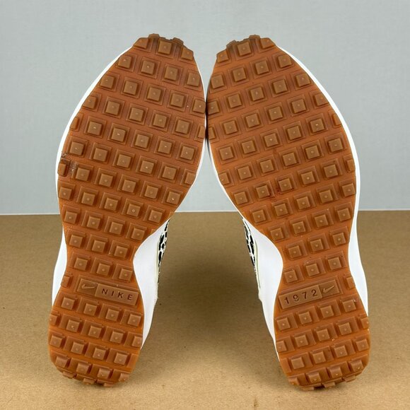 Nike Waffle Debut White Leopard Swoosh Athletic Shoes Womens 8 Black Orange - Picture 7 of 10